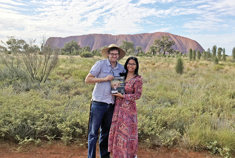 Matthew Yearbury, ACS, CL, and Nina Yearbury, ACG, ALB, from Queensland, Australia, visit Uluru (Ayers Rock) in Central Australia. 
