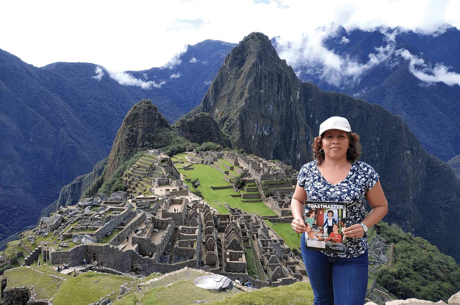 Alba Lucia Hincapie, CC, ALB, of Barcelona, Spain, visits the ruins of Machu Picchu, the 15th-century Inca citadel located 2,430-meters/7,790-feet above sea level in Cusco, Perú.