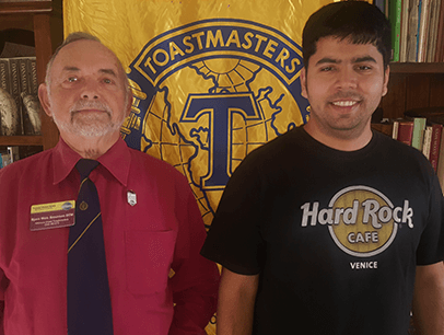 Toastmasters Bjorn Simonsen and Alexander Kuch