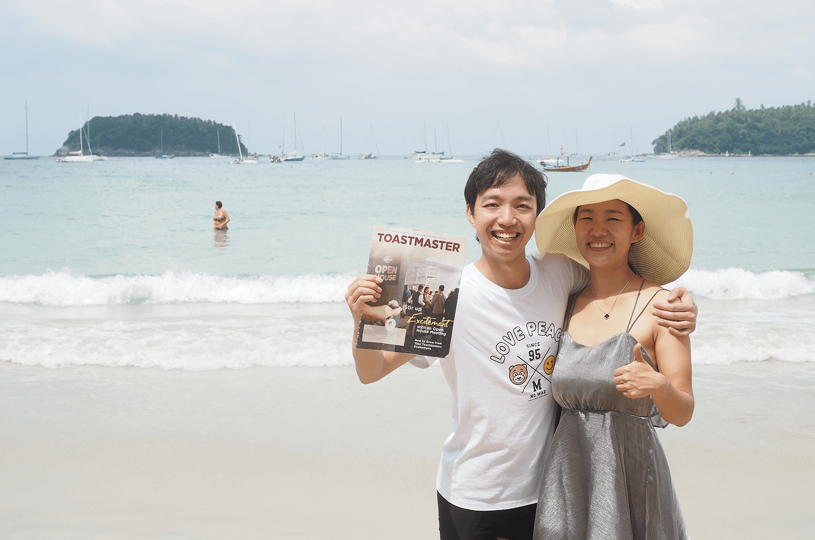 Jack Liu, CC, and Rose Yu Liu, CL, from Guangzhou, China, enjoy their holiday on Kata Beach, Phuket Island, Thailand.