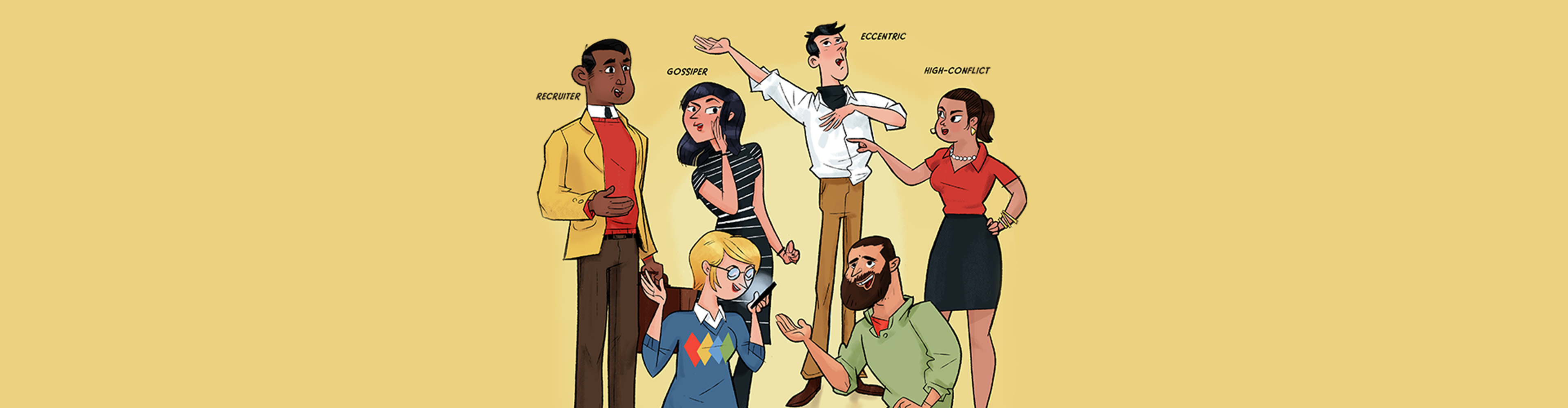 Illustration of a personality types