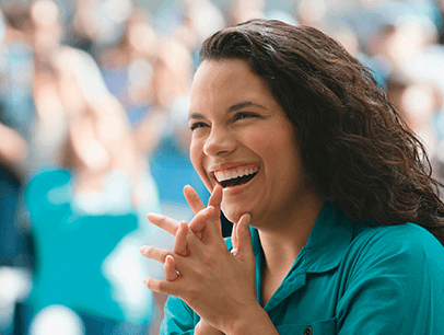 Woman laughing