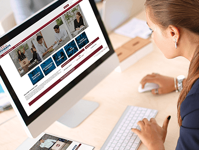 Woman working on computer