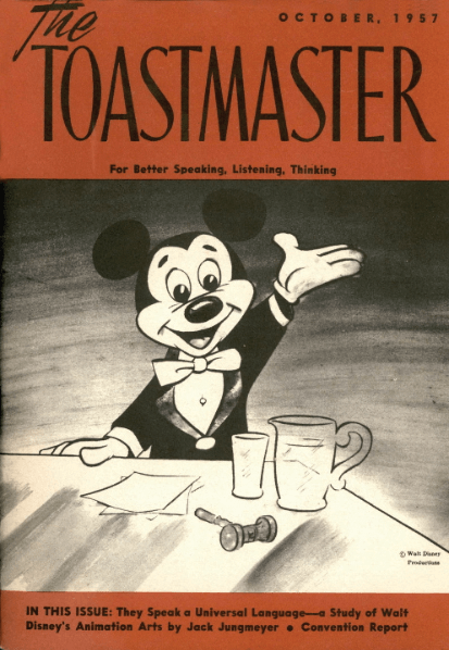 Mickey Mouse was specially drawn by the Disney Studios for the October 1957 cover.