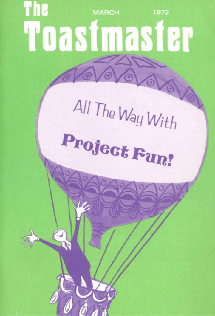 The Toastmaster often used illustrations for cover art, such as this March 1972 issue.
