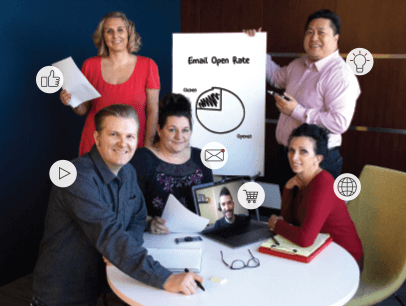 Members of the World Headquarters digital marketing team
