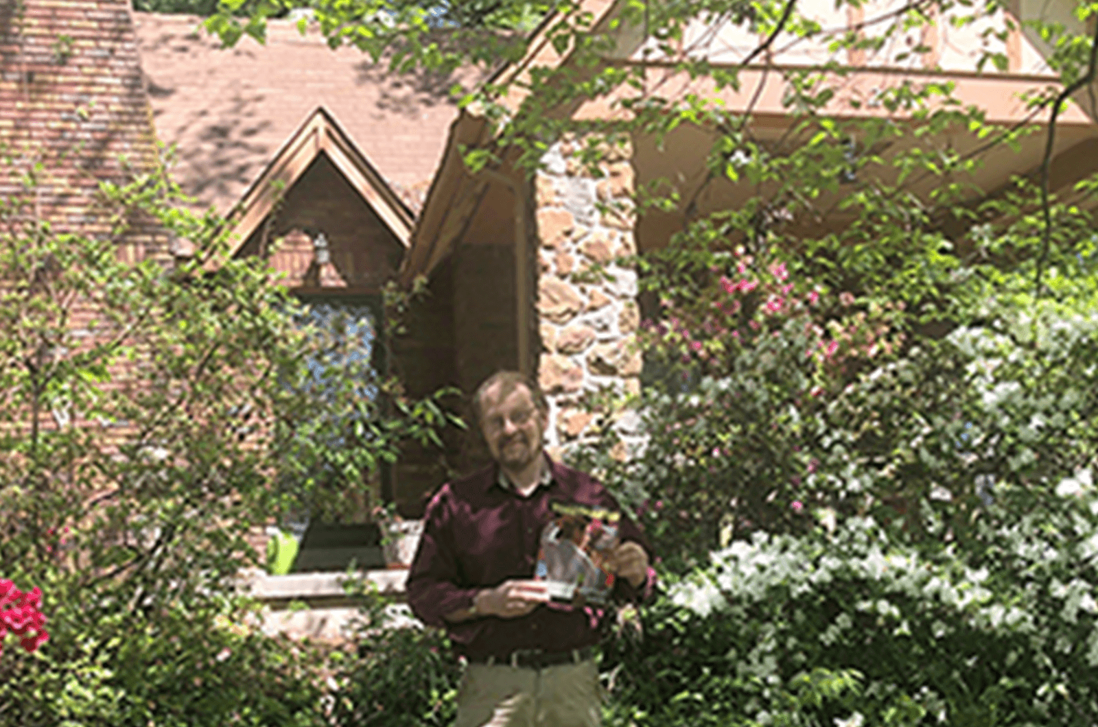 John Lynch of Memphis, Tennessee, U.S., “travels” to his front yard during the COVID-19 stay-at-home order.