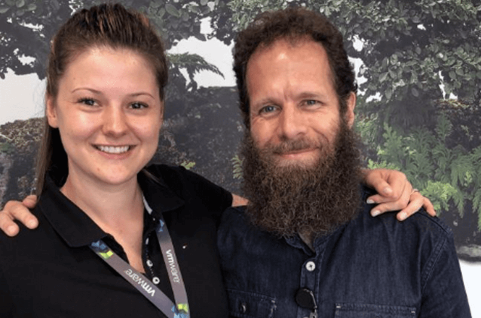 Woman and man from Ireland posing and smiling