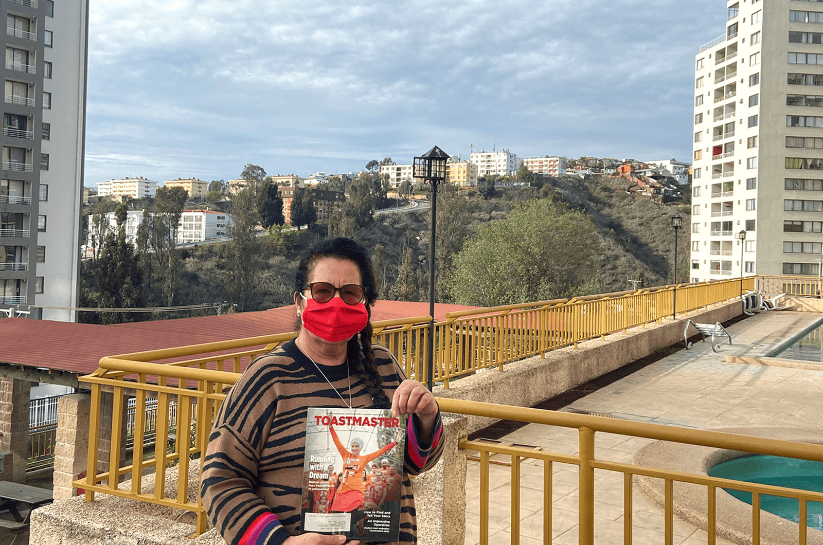 Mariana Carrasco of Parlin, New Jersey, is thankful she could get some entertainment from her Toastmaster while quarantining in Valparaiso, Chile, after her flight home was canceled.