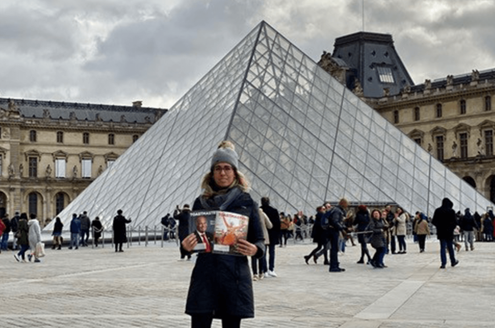 Earlier this year, Dina Futre-Davis of Penfield, New York, visited the Louvre Museum in Paris, France.