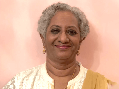 Woman smiling at camera