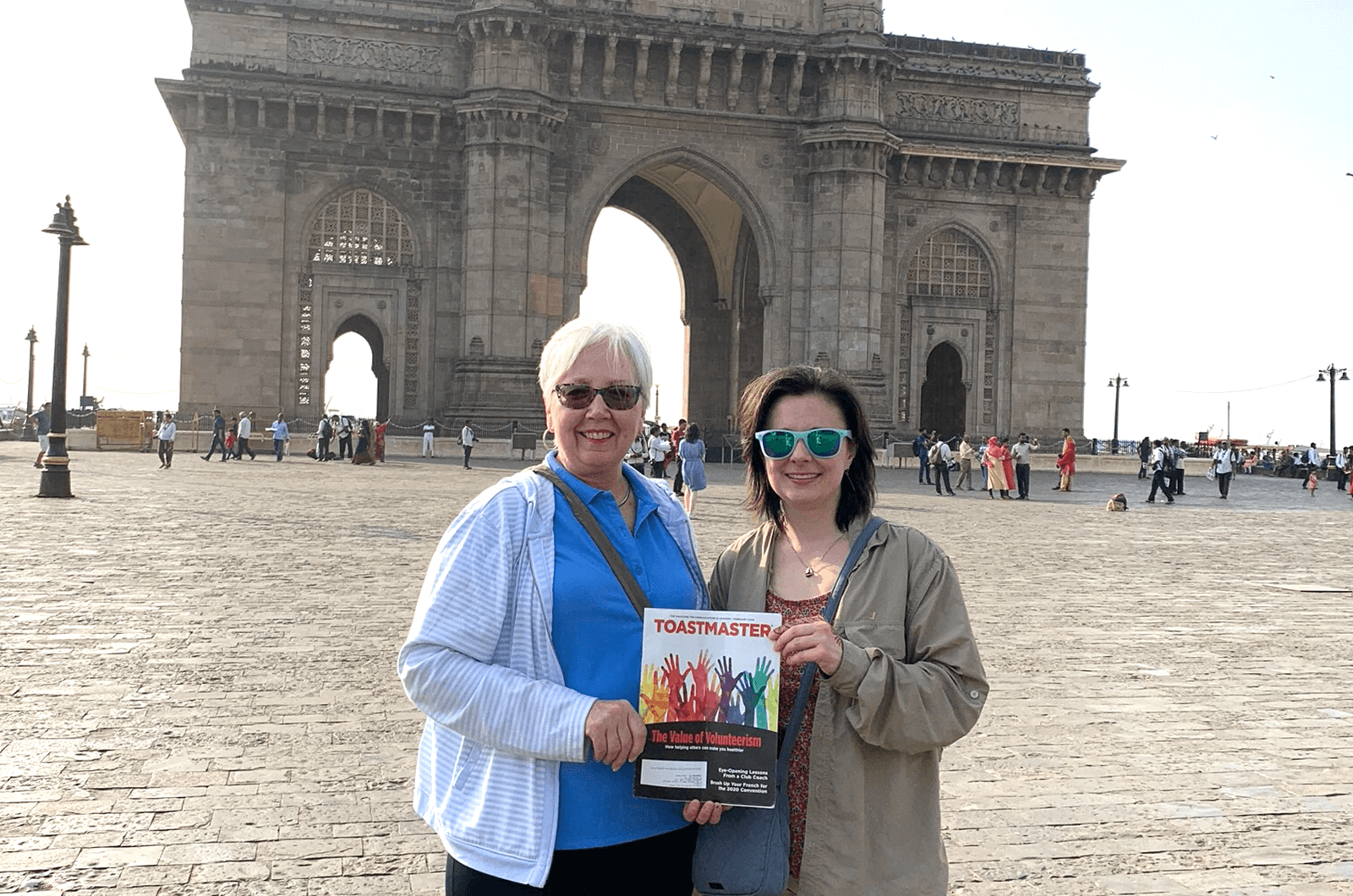 Jen Czapla, (pictured right) with her aunt, Gail, are members of clubs in different states, but travel the world together with their Toastmaster magazine.