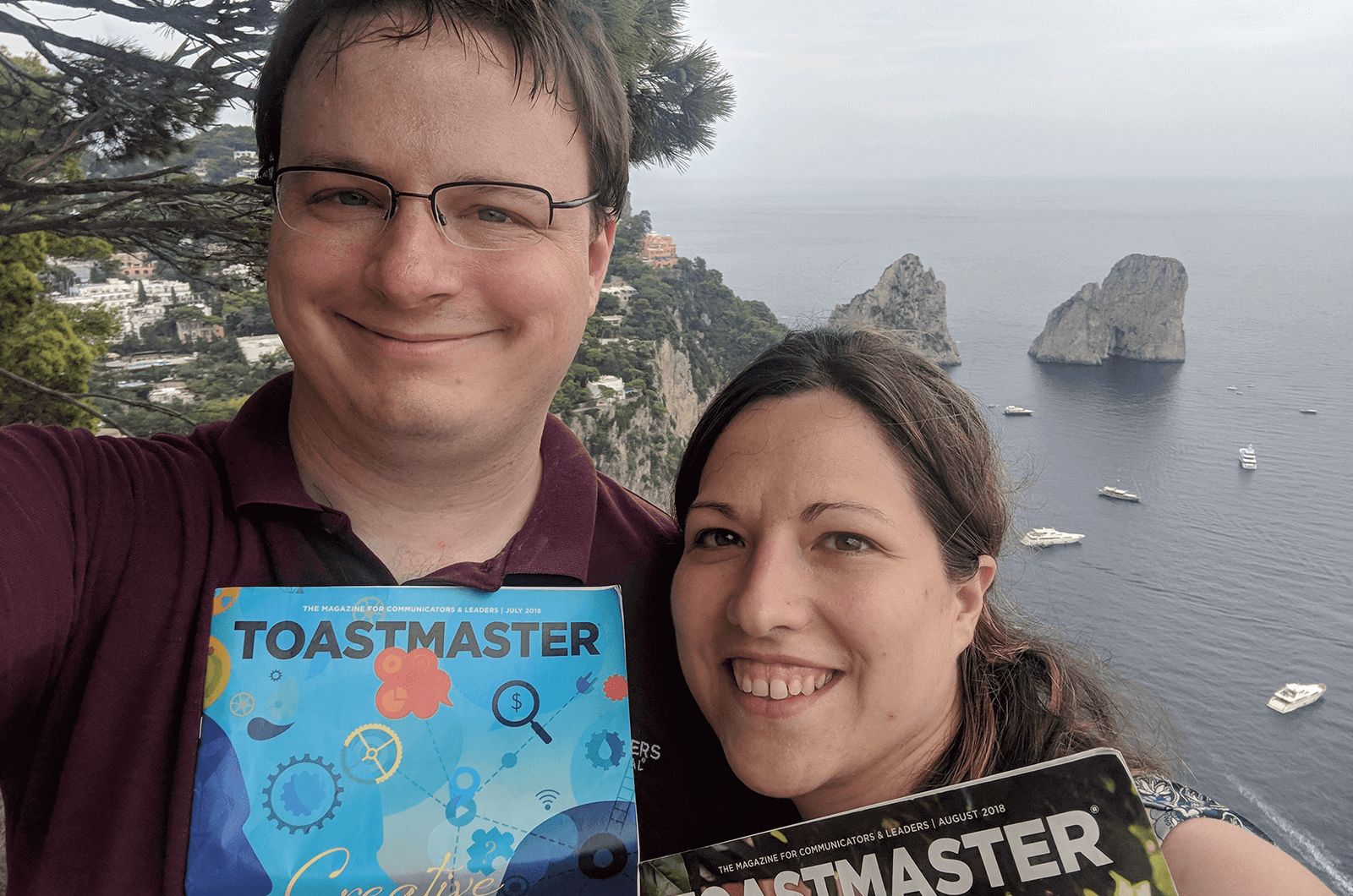 Justin and Christina Waddell, DTM, of Henrico, Virginia, enjoyed their honeymoon to Capri, Italy, in September 2018.