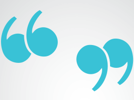 Two blue quotation marks