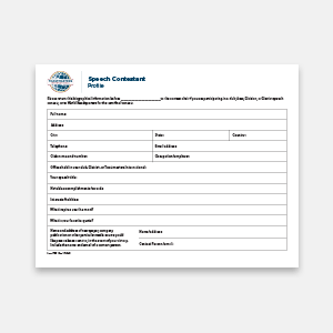 Speech Contestant Profile