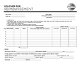 Voucher for Reimbursement